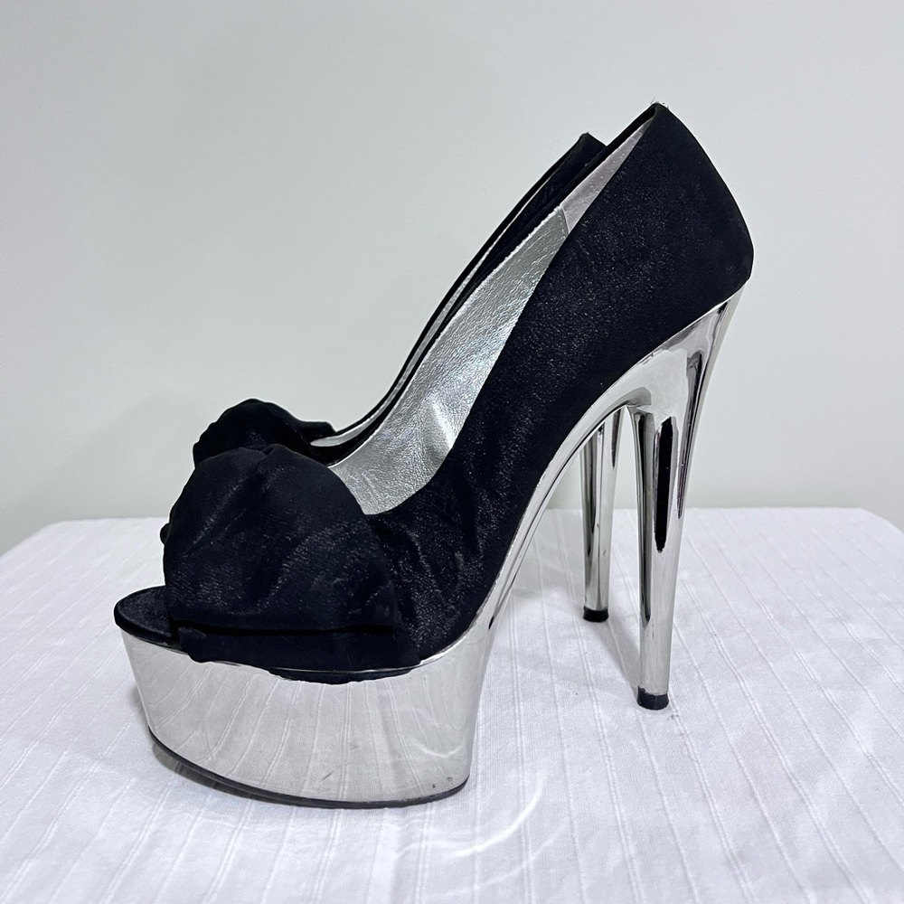 Wild lair open-toed stilletos.